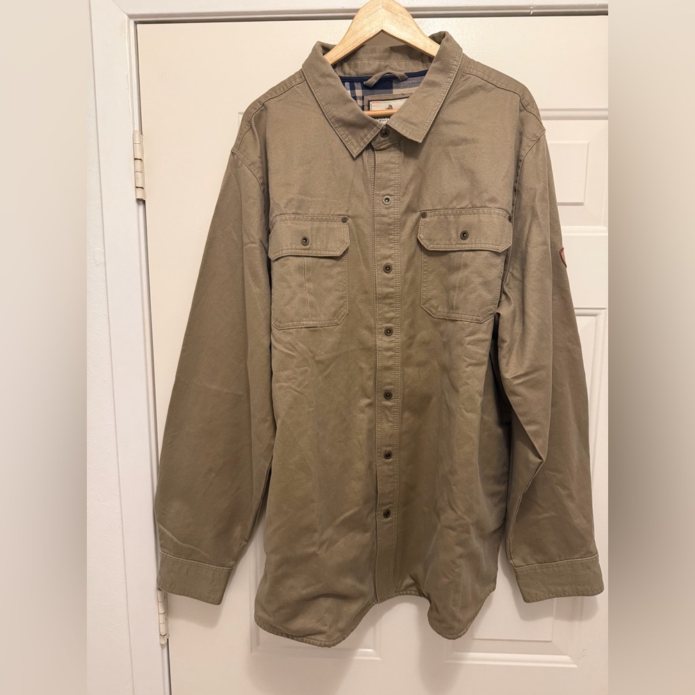 Legendary Whitetails Men's Tan Shirt Jacket Size 2XLT